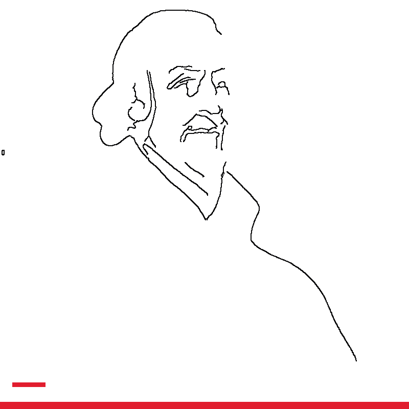 Temporary rejected portrait art for Adam Smith