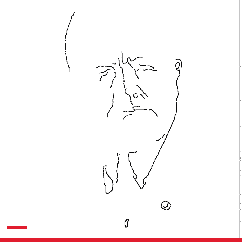 Temporary rejected portrait art for Frank B. Gilbreth