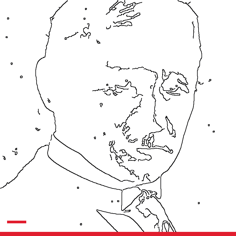 Temporary rejected portrait art for Frederick Winslow Taylor