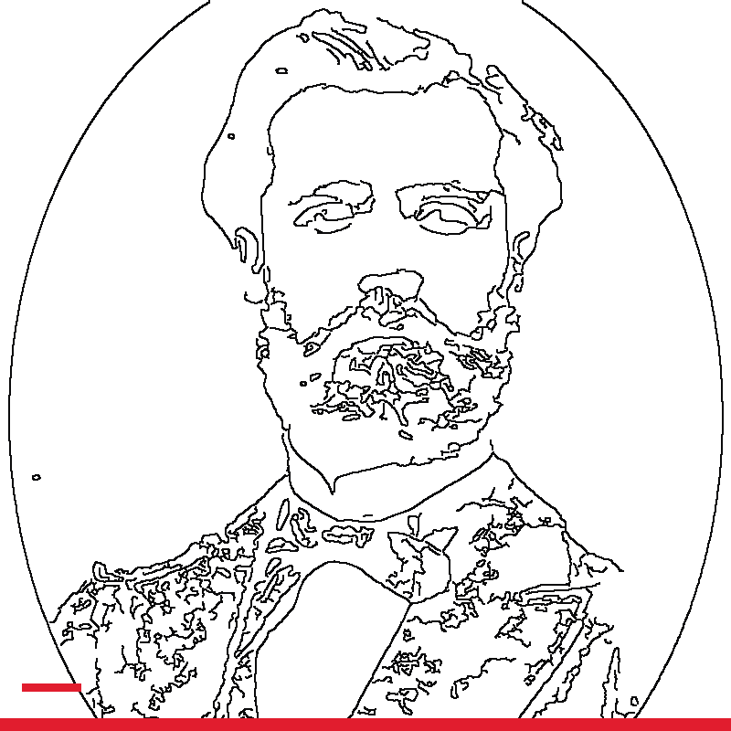 Temporary rejected portrait art for Henri Fayol